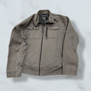 Guess Men's Olive Military Jacket. Fleece VGG Size XL